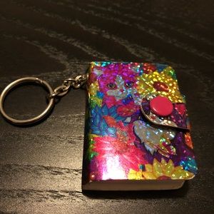 Vintage Lisa Frank kittens mini notebook keychain
